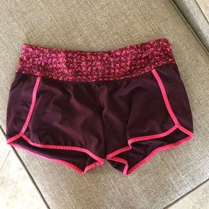 Lululemon speed shorts